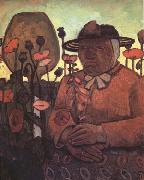 Paula Modersohn-Becker old Poorhouse Woman with a Glass Bottle (nn03) painting